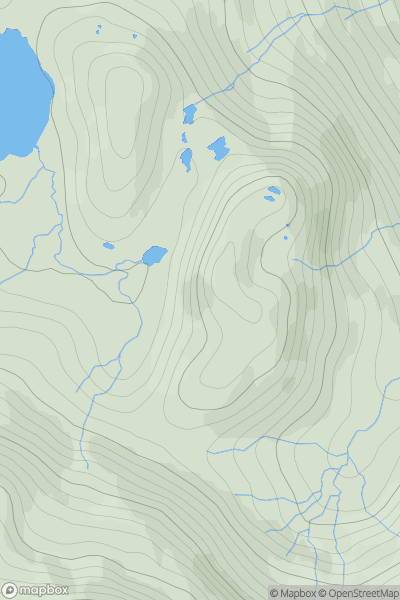 Thumbnail image for Meall Breac [Canna, Rhum and Eigg] showing contour plot for surrounding peak